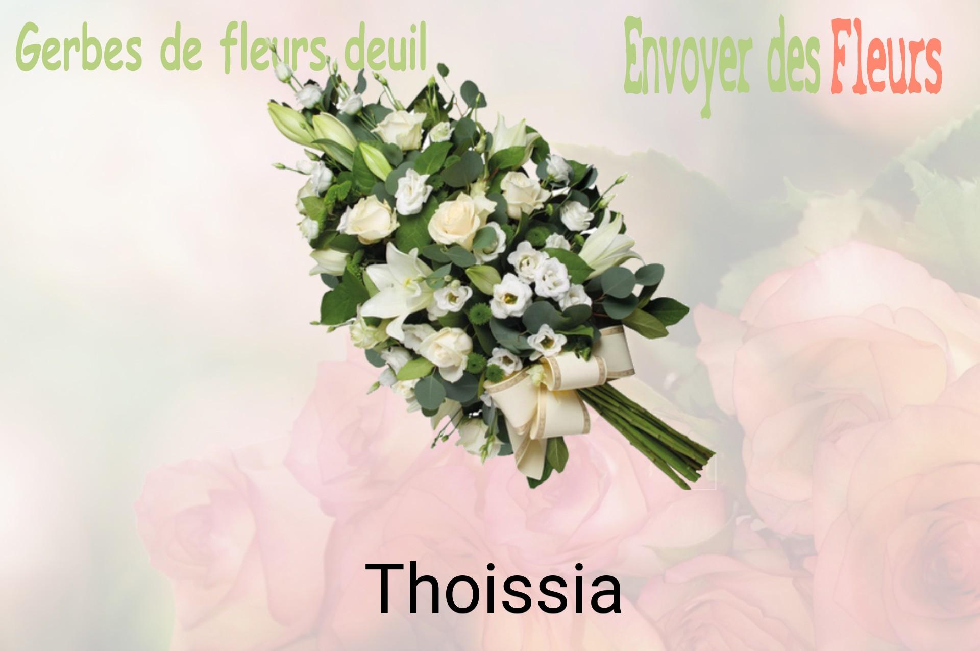 Gerbe de fleurs de deuil livrée à Thoissia
